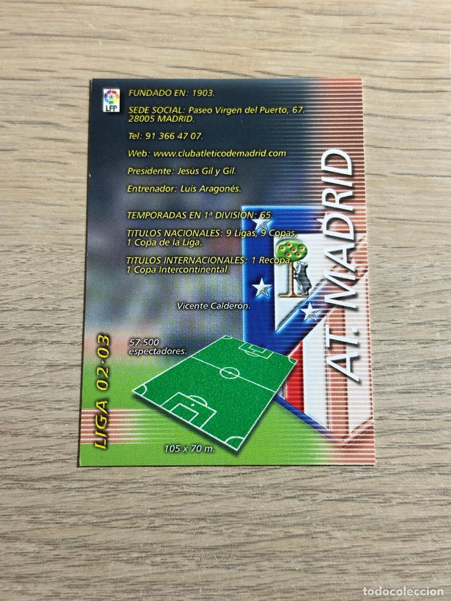 Cromos de F&uacute;tbol: ESCUDO n&ordm; 37 ATLETICO DE MADRID MEGACRACKS MEGAFICHAS 2002 2003 PANINI 02 03