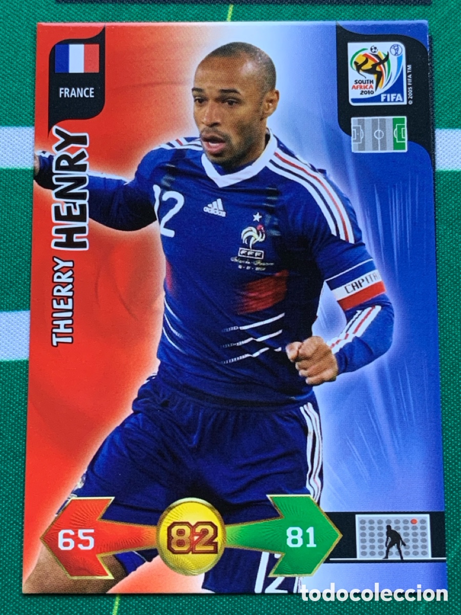 Fu&szlig;ball-Sticker: 155 Thierry Henry France Base card ADRENALYN XL MUNDIAL SOUTH AFRICA 2010 FIFA WORLD CUP PANINI