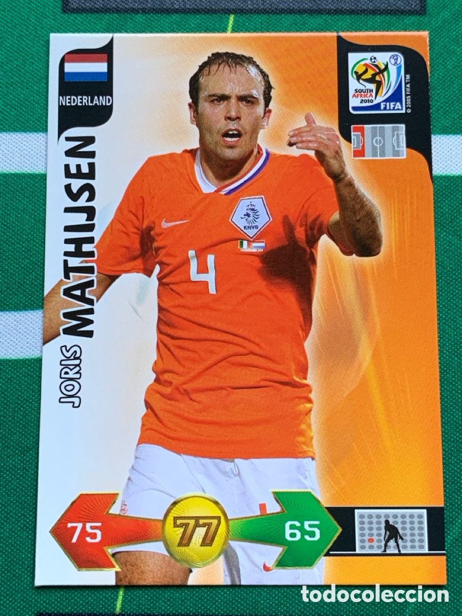 Fu&szlig;ball-Sticker: 244 Joris Mathijsen Nederland Base card ADRENALYN XL MUNDIAL SOUTH AFRICA 2010 FIFA WORLD CUP PANINI