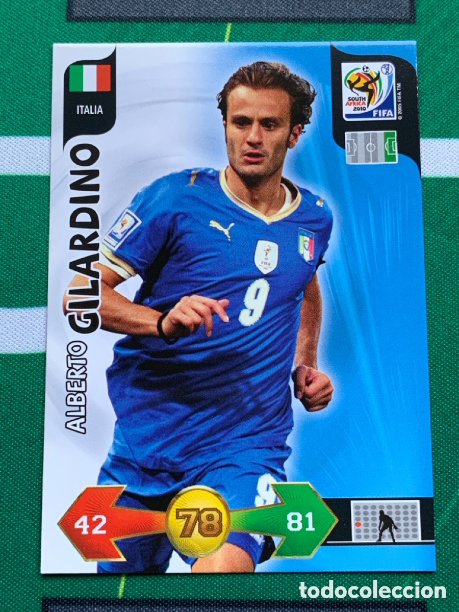 Fu&szlig;ball-Sticker: 206 Alberto Gilardino Italia Base card ADRENALYN XL MUNDIAL SOUTH AFRICA 2010 FIFA WORLD CUP PANINI