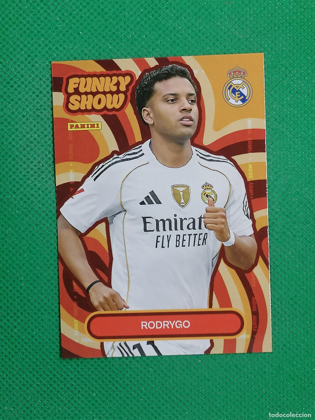 Cromos de F&uacute;tbol: 53 RODRYGO FUNKY SHOW ⚽ PANINI CLUB REAL MADRID CARD 25 26 2025 2026 ⚽