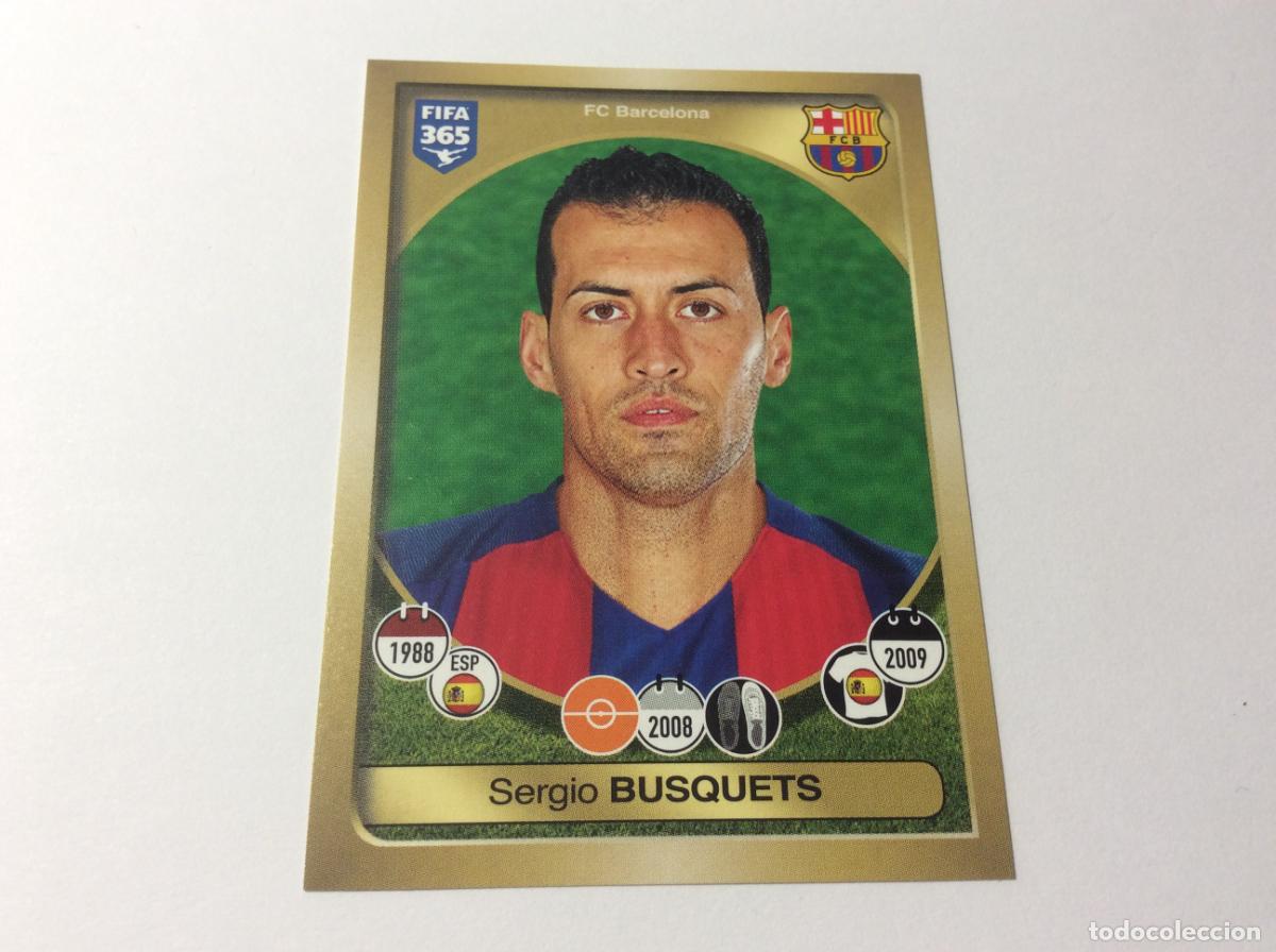 Cromos de F&uacute;tbol: 69 Sergio Busquets FC Barcelona FIFA 365 2017 PANINI