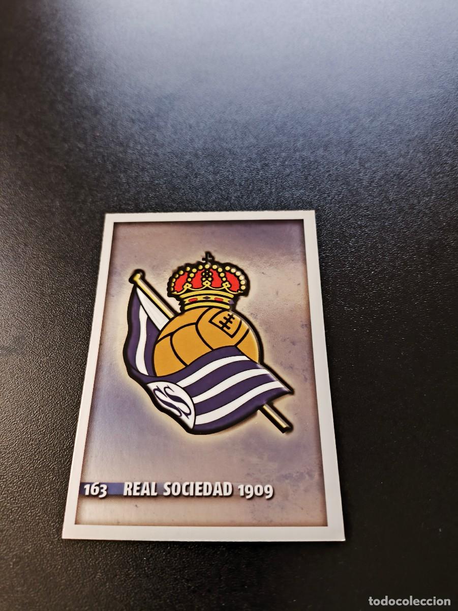 Cromos de F&uacute;tbol: 163 ESCUDO BRILLO LISO REAL SOCIEDAD MUNDICROMO LIGA 2014 2015 14 15 NO PANINI ESTE