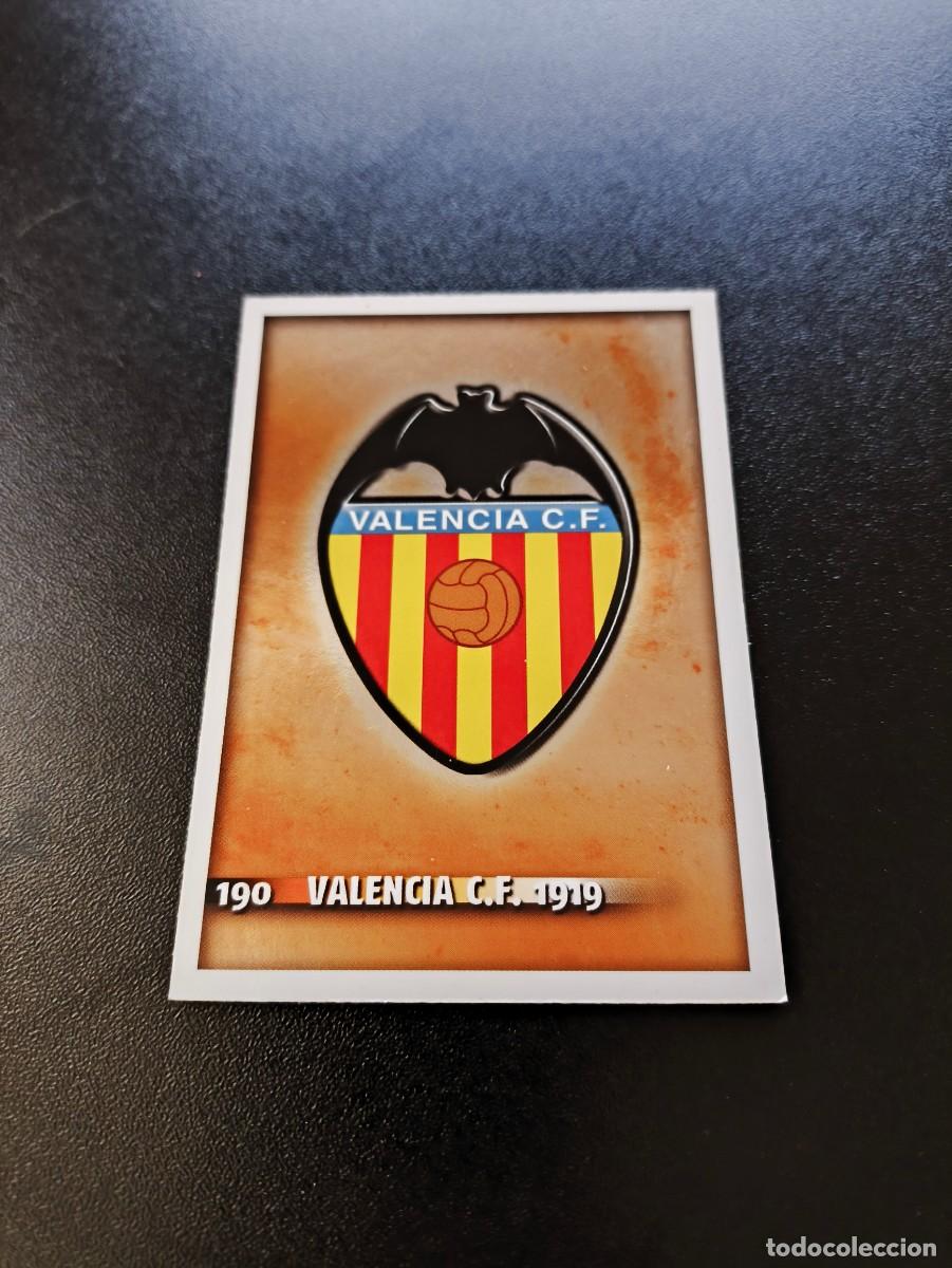 Cromos de F&uacute;tbol: 190 ESCUDO BRILLO LISO VALENCIA MUNDICROMO LIGA 2014 2015 14 15 NO PANINI ESTE