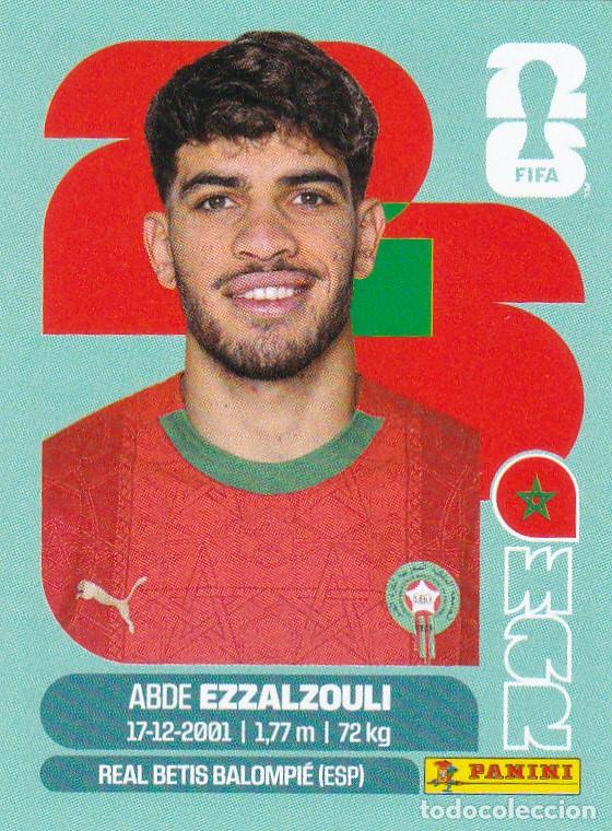 Cromos de F&uacute;tbol: FIFA WORLD CUP 2026 * ABDE EZZALZOULI N&ordm; 17 * MARRUECOS - NUEVO DE SOBRE (A-18)