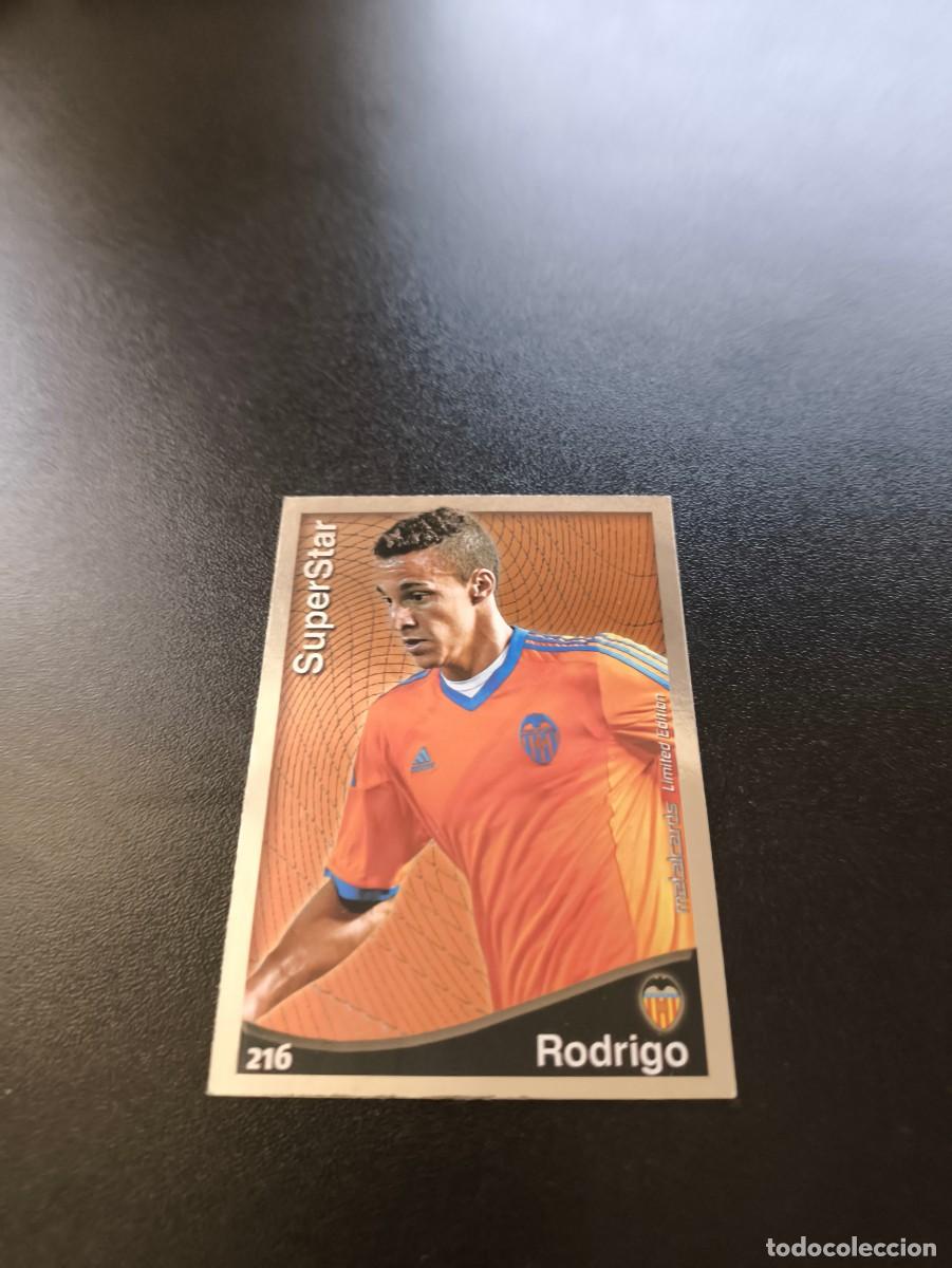 Cromos de F&uacute;tbol: 216 Rodrigo SUPERSTAR METALCARDS VALENCIA MUNDICROMO LIGA 2014 2015 14 15 NO PANINI ESTE