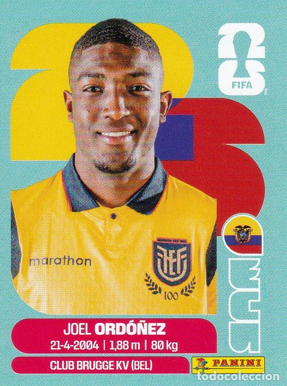 Cromos de F&uacute;tbol: FIFA WORLD CUP 2026 * ORD&Ouml;&Ntilde;EZ N&ordm; 8 * ECUADOR - NUEVO DE SOBRE (A-18)