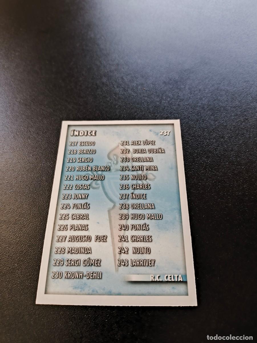 Cromos de F&uacute;tbol: 237 INDICE CELTA DE VIGO MUNDICROMO LIGA 2014 2015 14 15 NO PANINI ESTE