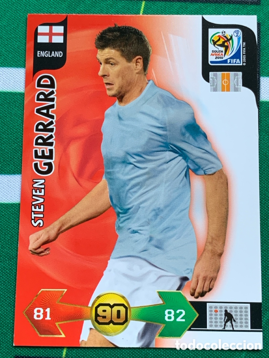 Figurine di Calcio: 111 Steven Gerrard England Base card ADRENALYN XL MUNDIAL SOUTH AFRICA 2010 FIFA WORLD CUP PANINI