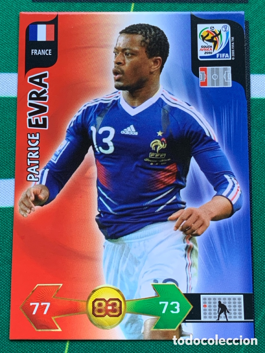 Figurine di Calcio: 147 Patrice Evra France Base card ADRENALYN XL MUNDIAL SOUTH AFRICA 2010 FIFA WORLD CUP PANINI