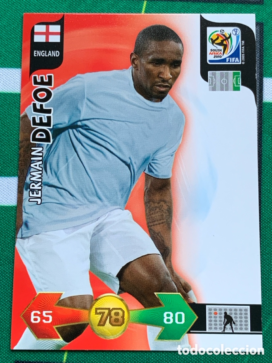 Figurine di Calcio: 118 Jermain Defoe England Base card ADRENALYN XL MUNDIAL SOUTH AFRICA 2010 FIFA WORLD CUP PANINI
