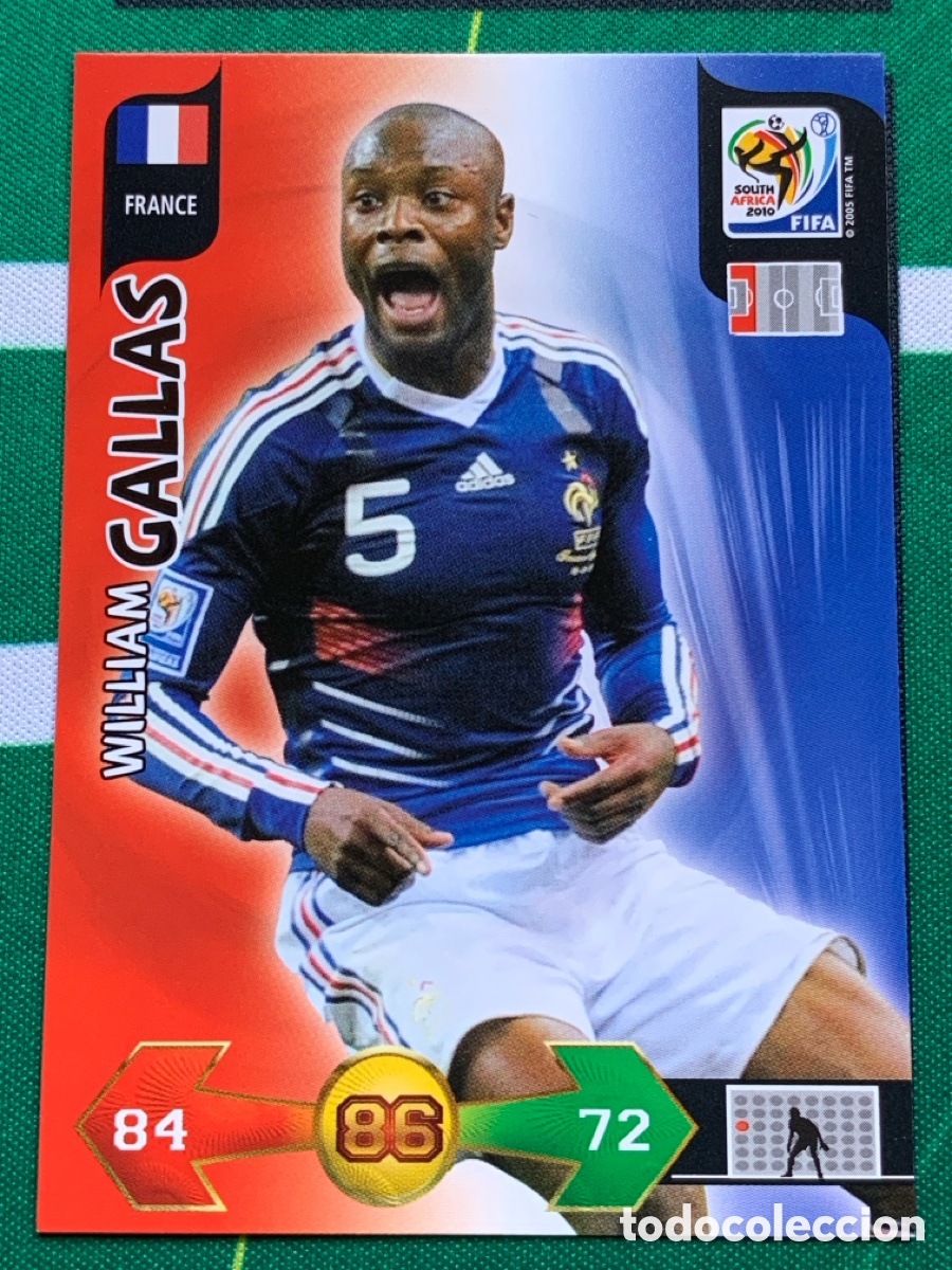 Figurine di Calcio: 146 William Gallas France Base card ADRENALYN XL MUNDIAL SOUTH AFRICA 2010 FIFA WORLD CUP PANINI