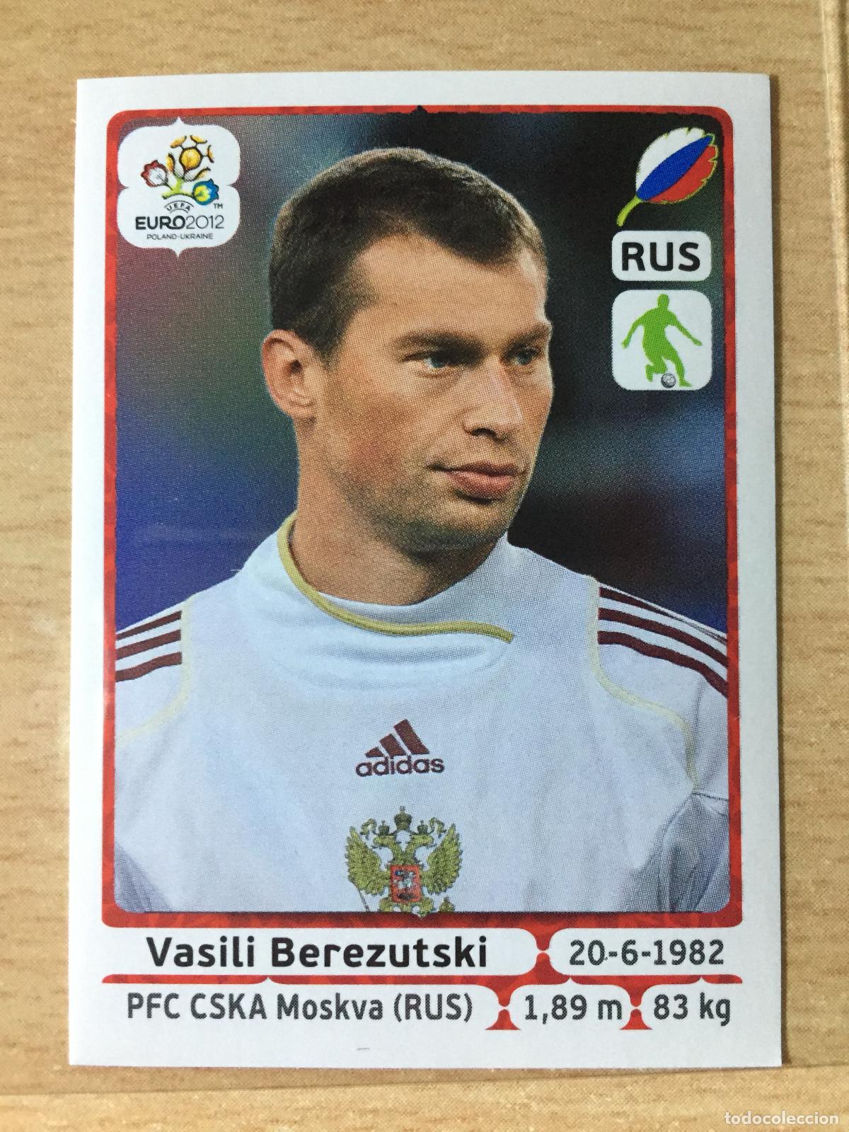 Fu&szlig;ball-Sticker: 2012 - 118 VASILI BEREZUTSKI - RUSIA - UEFA EURO 2012 - PANINI