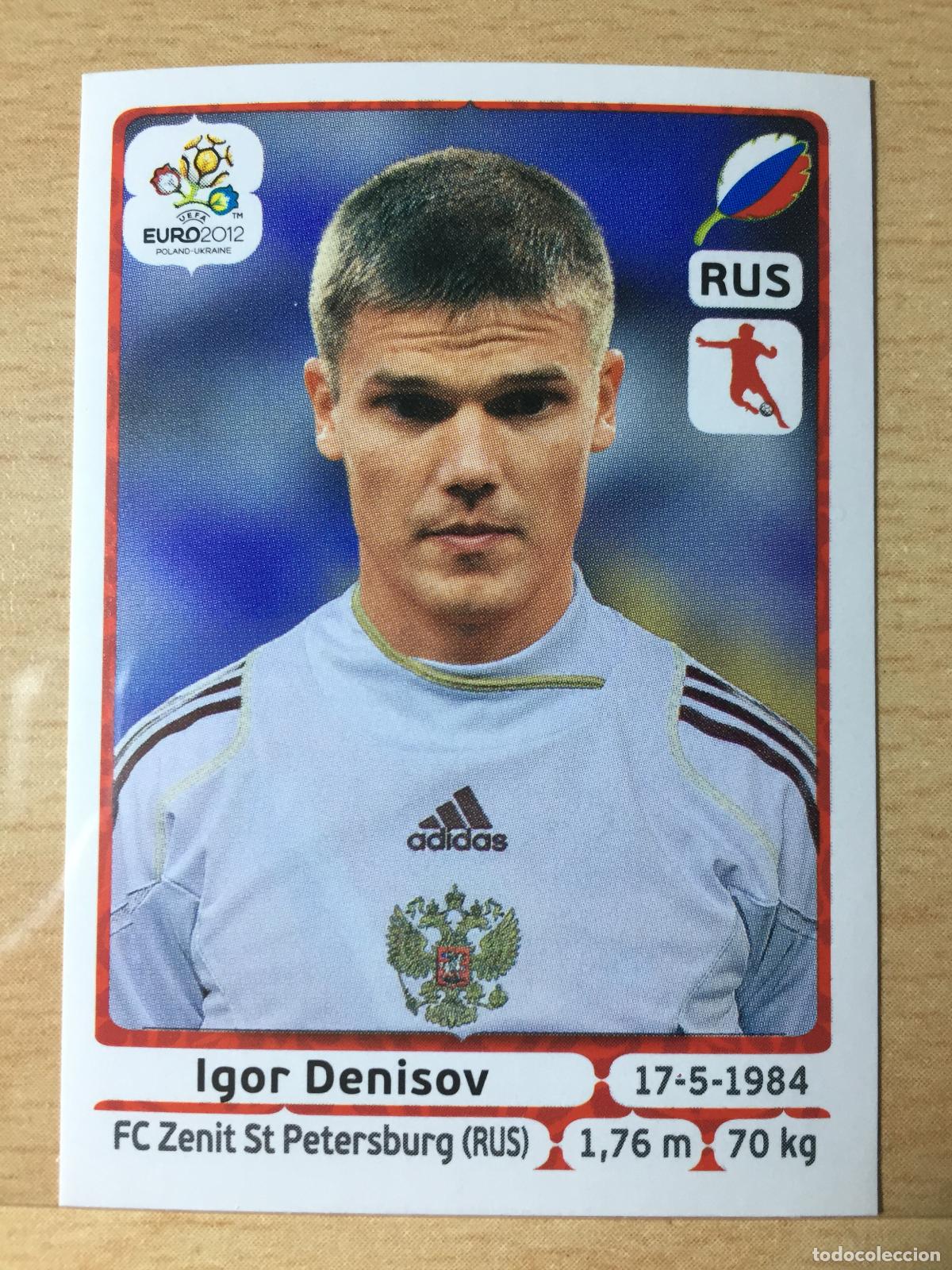 Fu&szlig;ball-Sticker: 2012 - 124 IGOR DENISOV - RUSIA - UEFA EURO 2012 - PANINI