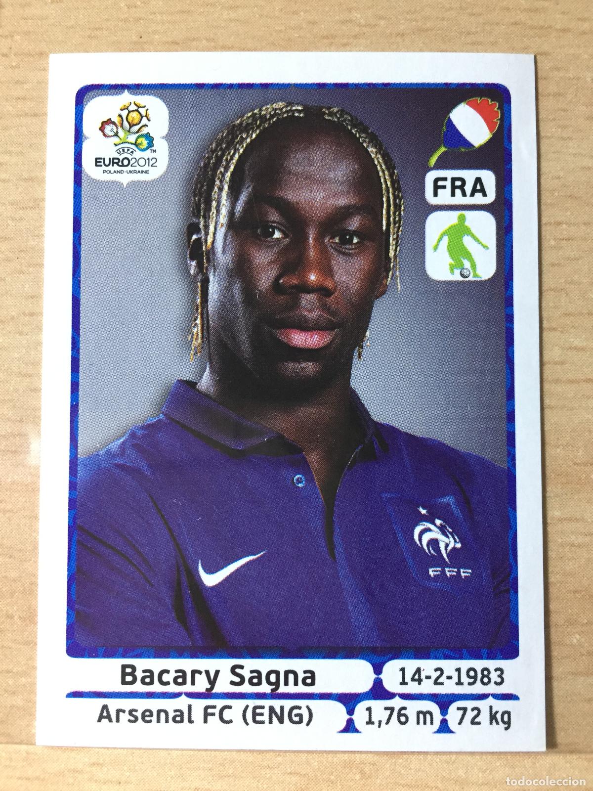 Football Stickers: 2012 - 469 BACARY SAGNA - FRANCIA - UEFA EURO 2012 - PANINI