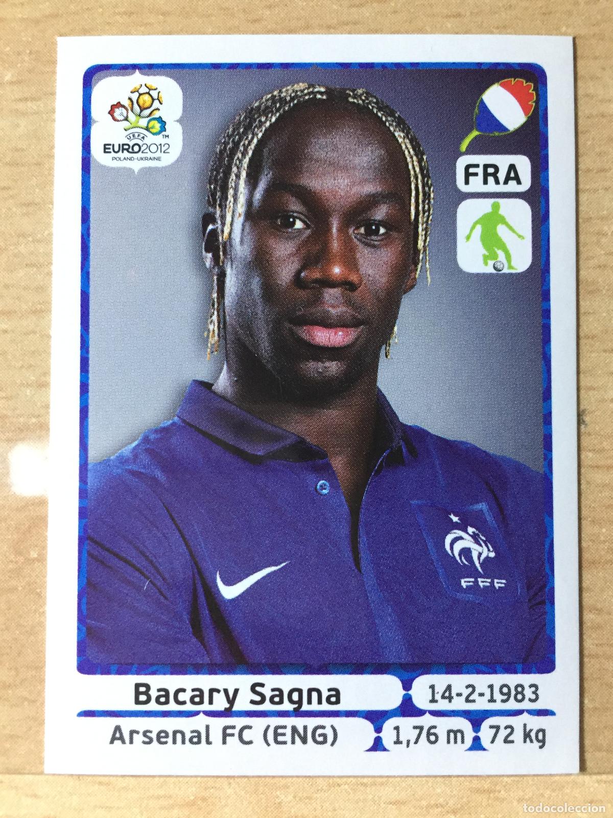 Football Stickers: 2012 - 469 BACARY SAGNA - FRANCIA - UEFA EURO 2012 - PANINI