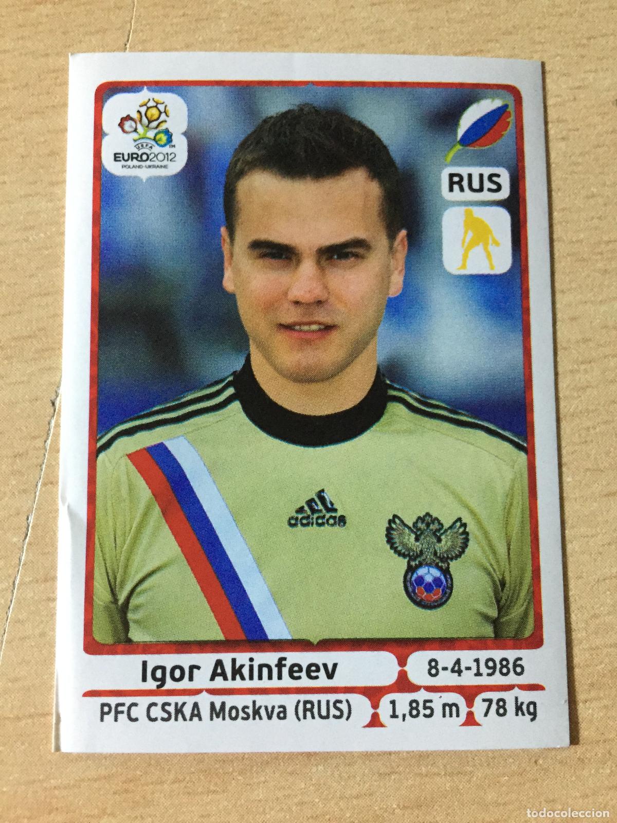 Football Stickers: 2012 - 113 IGOR AKINFEEV - RUSIA - UEFA EURO 2012 - PANINI