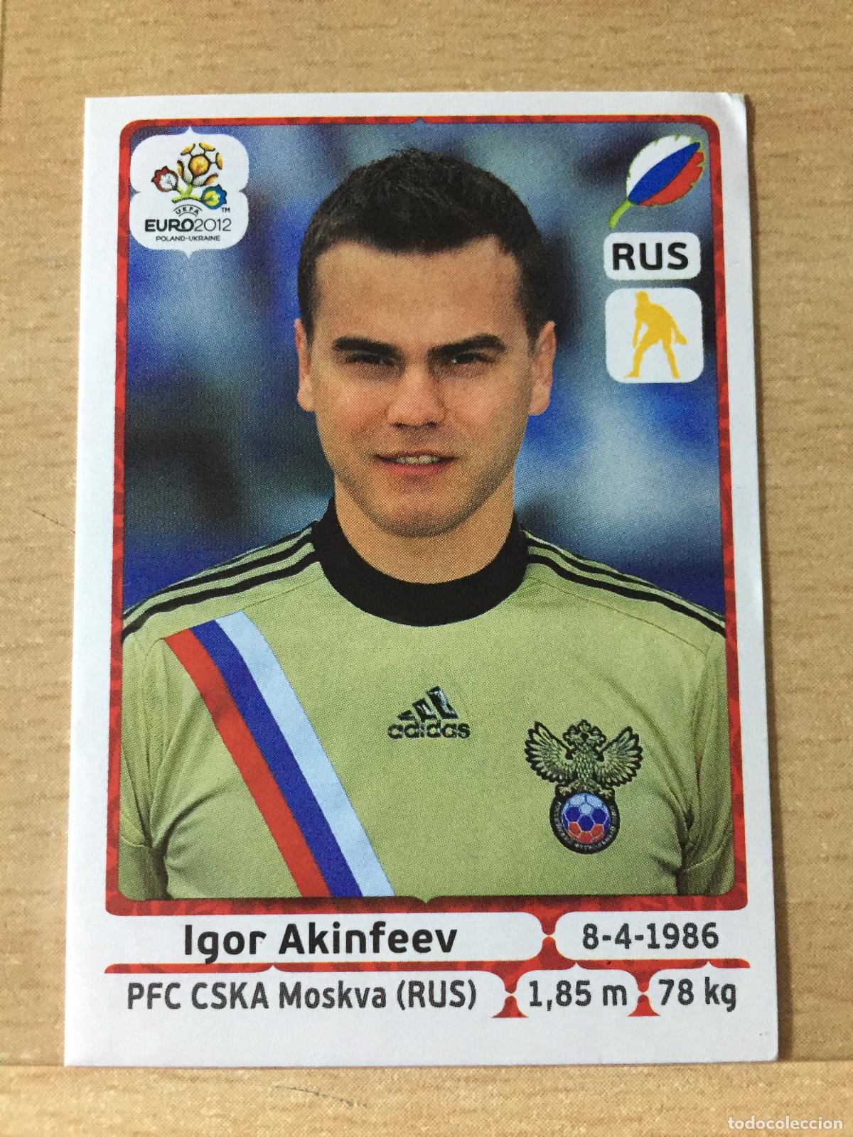 Football Stickers: 2012 - 113 IGOR AKINFEEV - RUSIA - UEFA EURO 2012 - PANINI