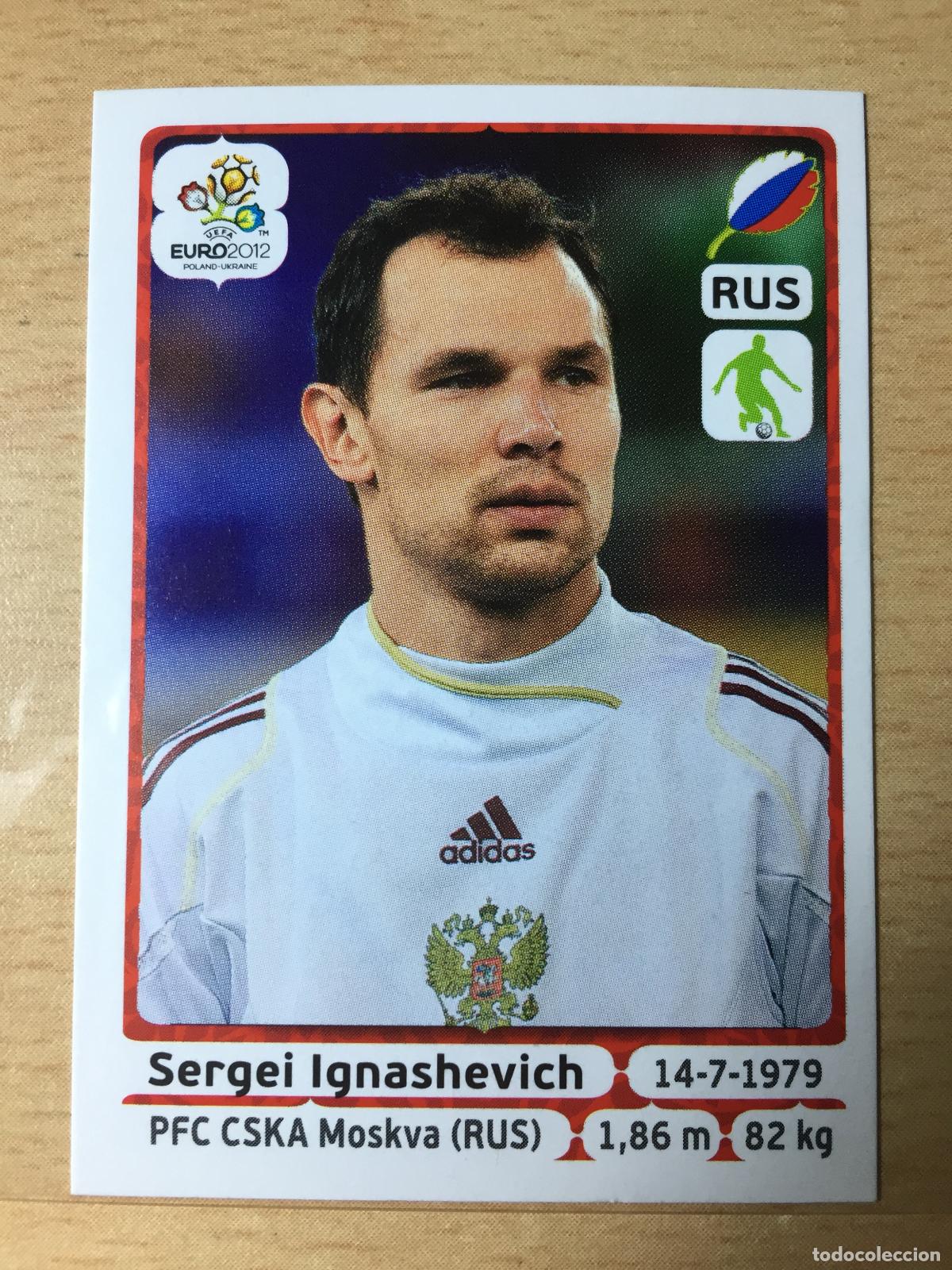 Football Stickers: 2012 - 115 SERGEI IGNASHEVICH - RUSIA - UEFA EURO 2012 - PANINI