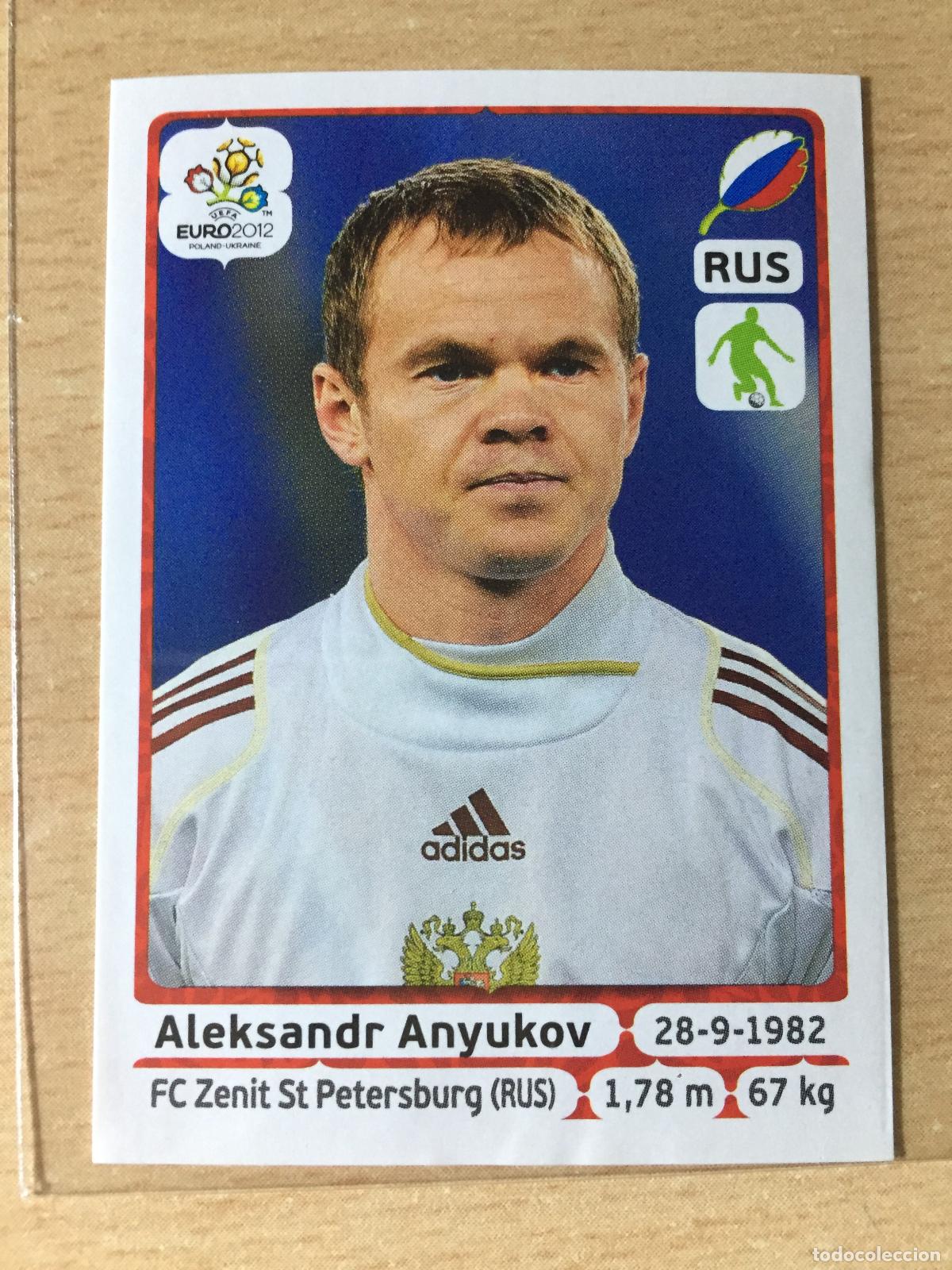 Football Stickers: 2012 - 116 ALEKSANDR ANYUKOV - RUSIA - UEFA EURO 2012 - PANINI