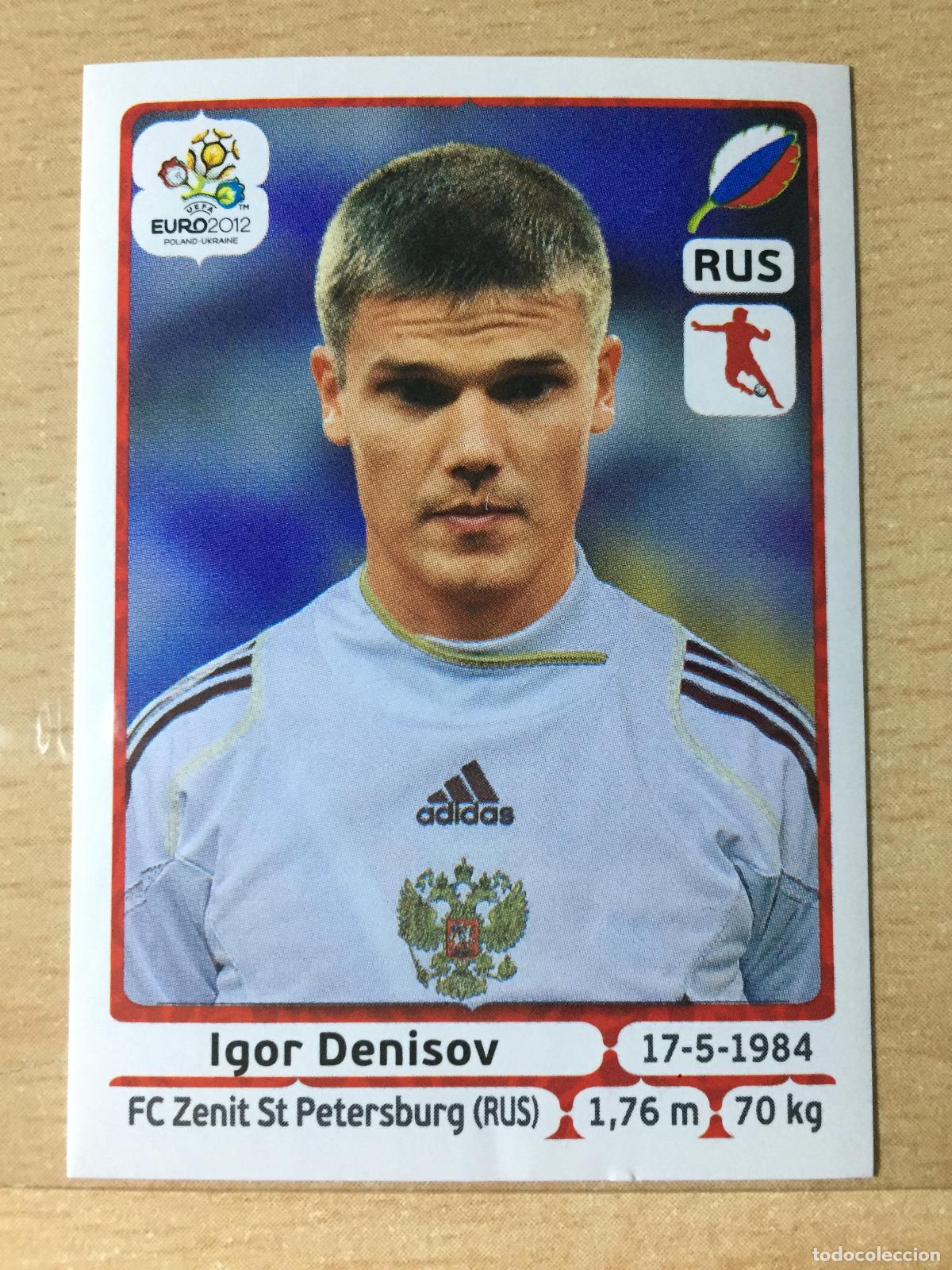 Football Stickers: 2012 - 124 IGOR DENISOV - RUSIA - UEFA EURO 2012 - PANINI