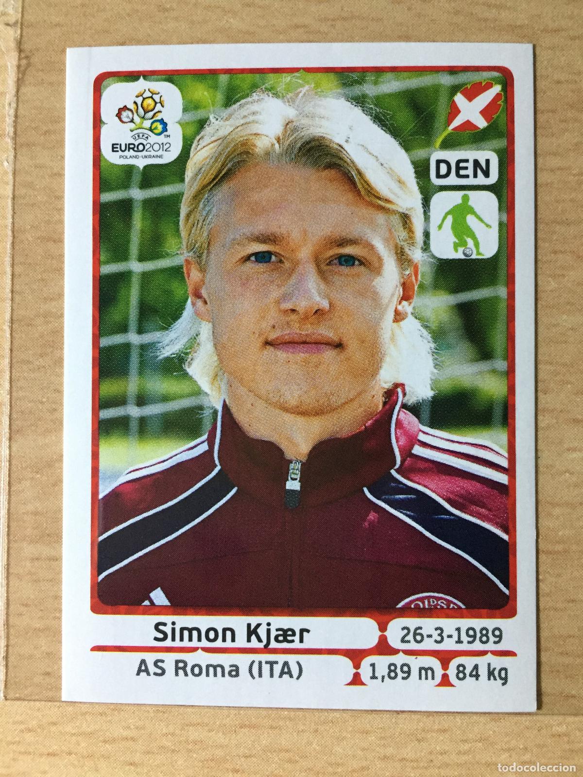 Football Stickers: 2012 - 203 SIMON KJAER - DINAMARCA - UEFA EURO 2012 - PANINI