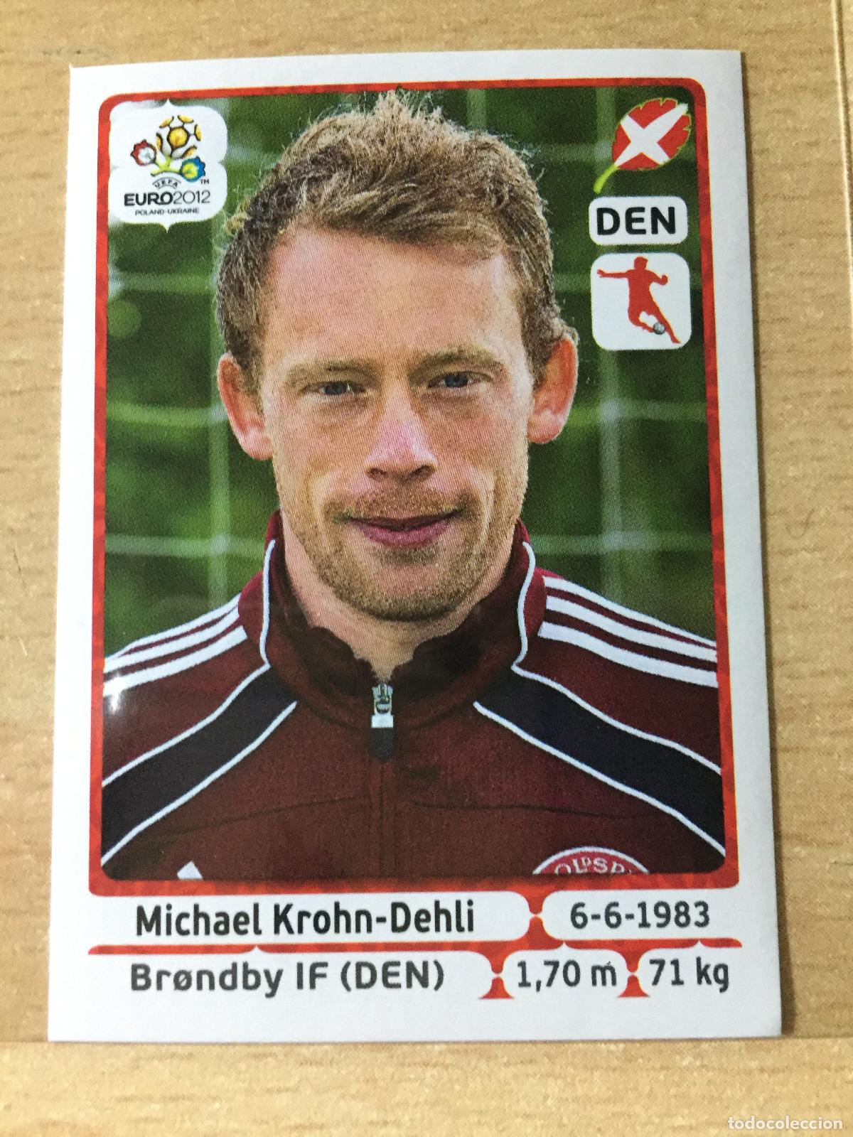 Fu&szlig;ball-Sticker: 2012 - 214 MICHAEL KROHN-DEHLI - DINAMARCA - UEFA EURO 2012 - PANINI