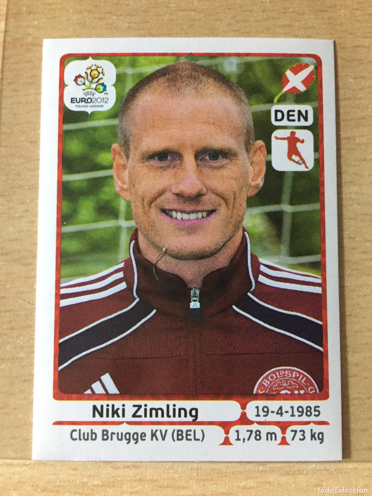 Fu&szlig;ball-Sticker: 2012 - 213 NIKI ZIMLING - DINAMARCA - UEFA EURO 2012 - PANINI