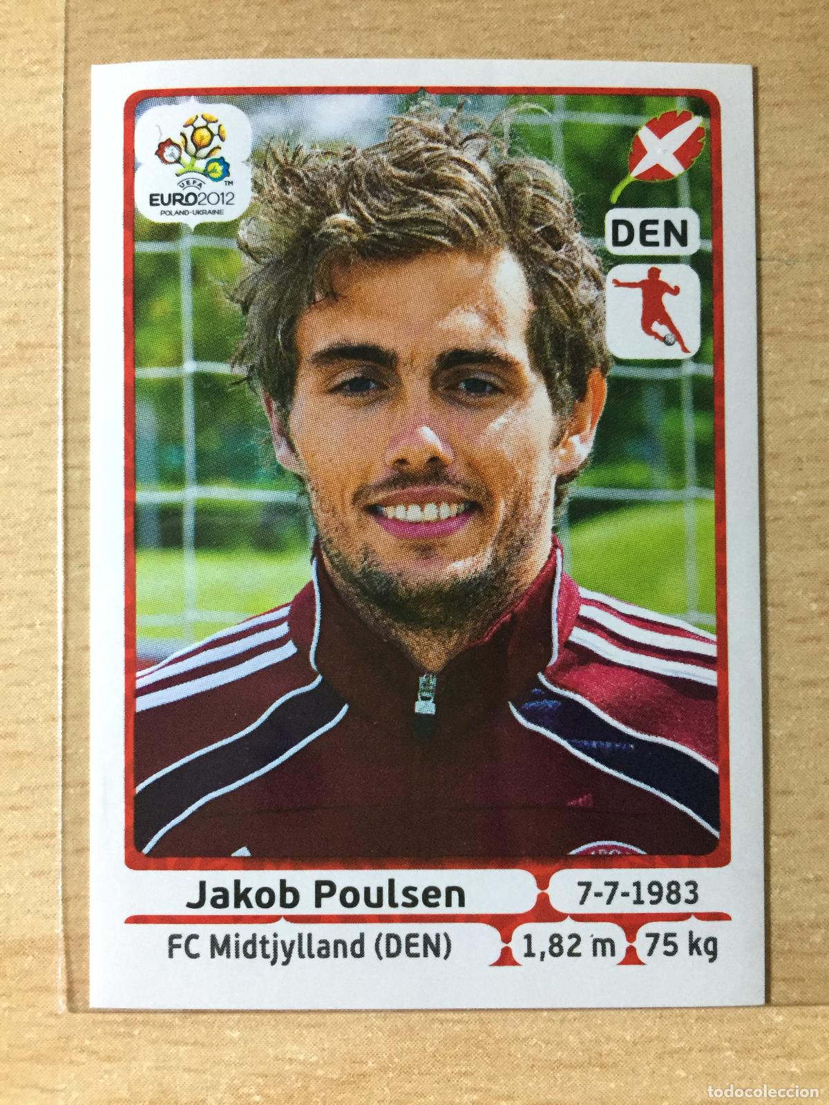 Fu&szlig;ball-Sticker: 2012 - 212 JAKOB POULSEN - DINAMARCA - UEFA EURO 2012 - PANINI