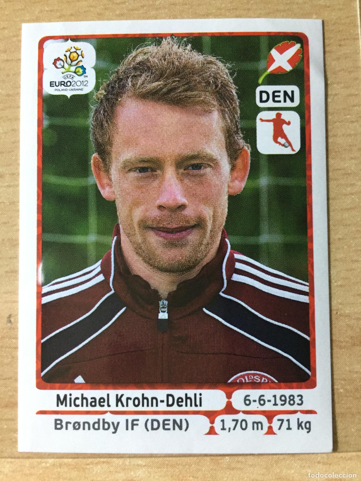 Fu&szlig;ball-Sticker: 2012 - 214 MICHAEL KROHN-DEHLI - DINAMARCA - UEFA EURO 2012 - PANINI