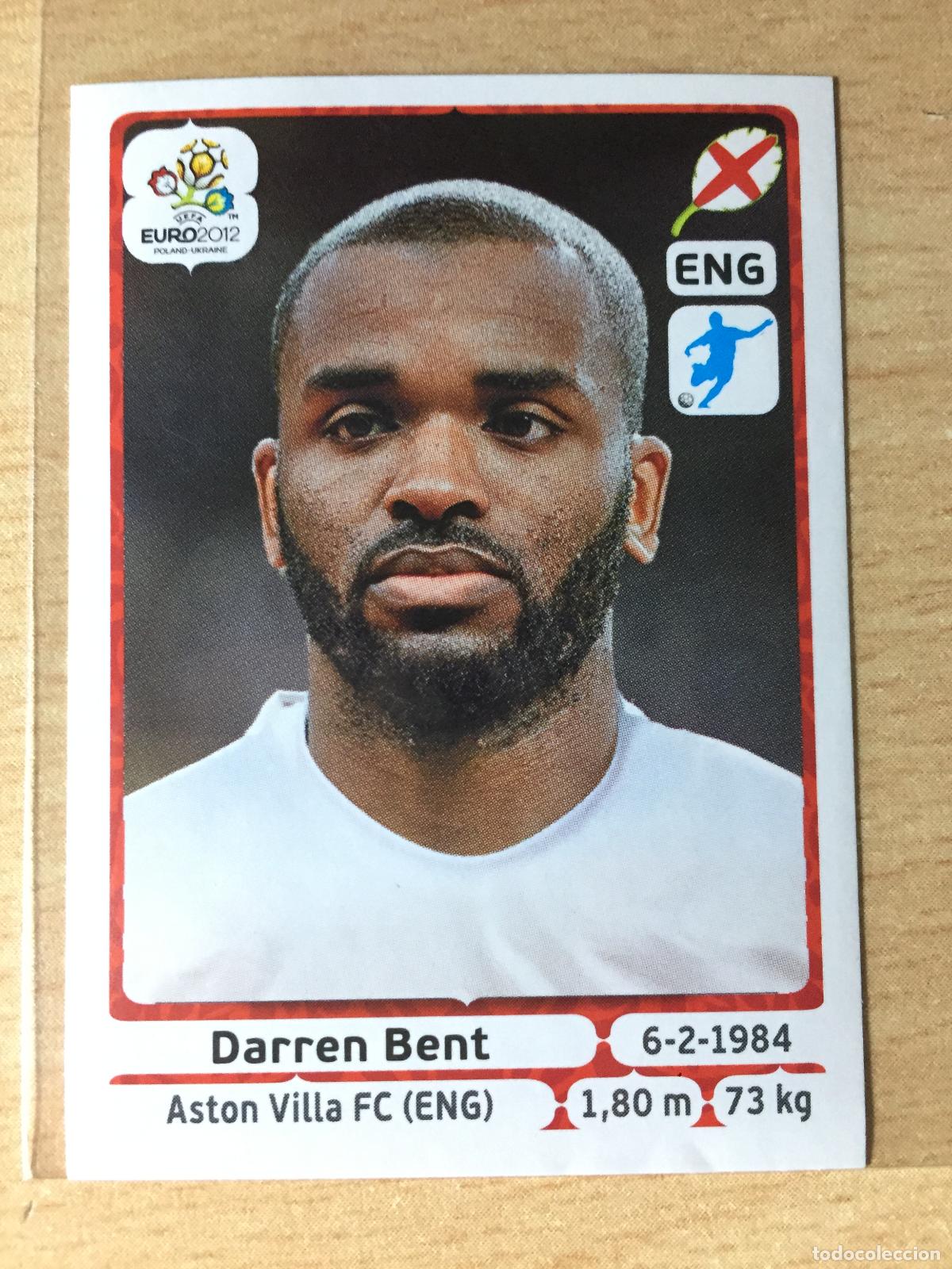 Football Stickers: 2012 - 508 DARREN BENT - INGLATERRA - UEFA EURO 2012 - PANINI