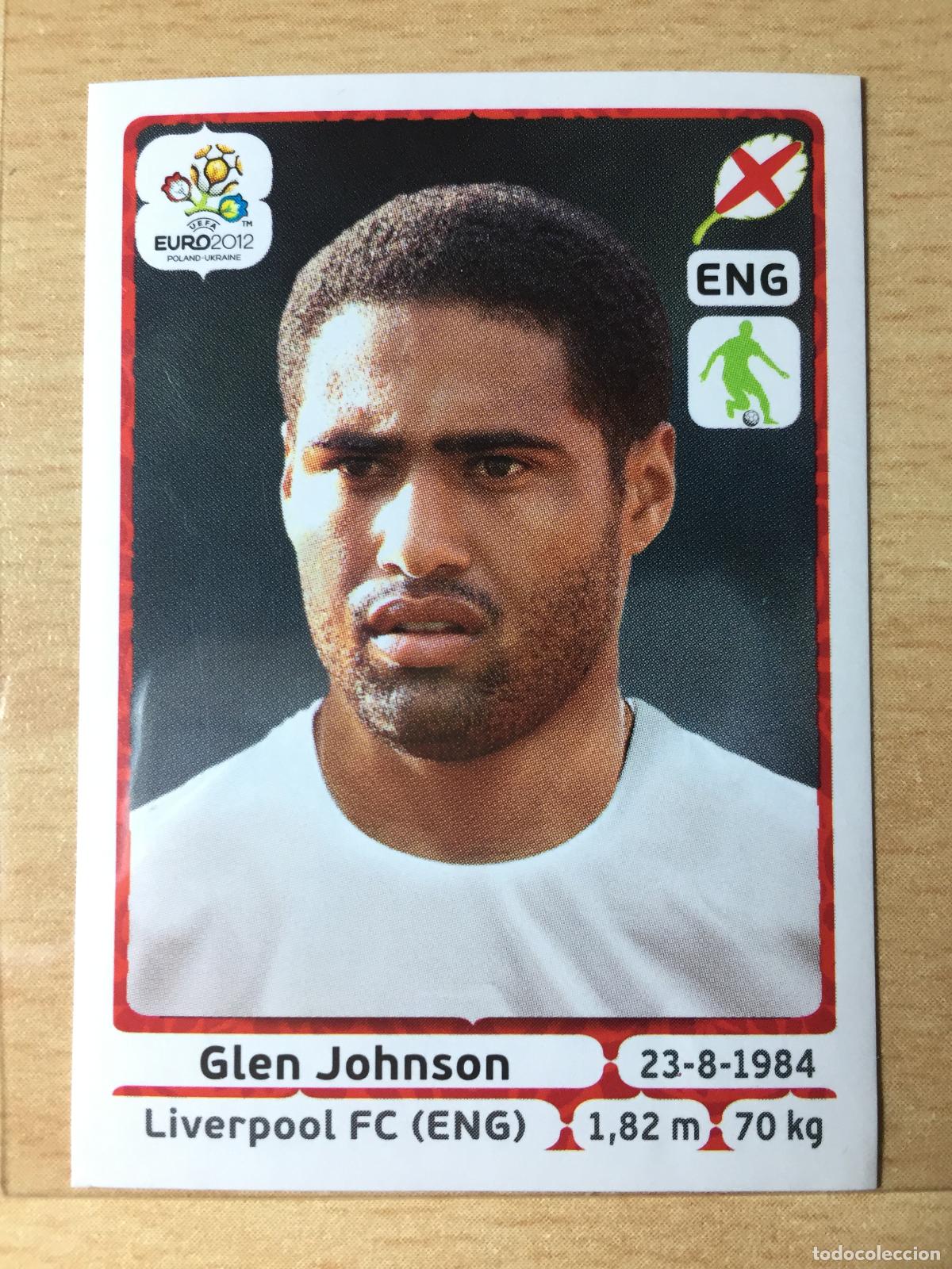 Football Stickers: 2012 - 496 GLEN JOHNSON - INGLATERRA - UEFA EURO 2012 - PANINI