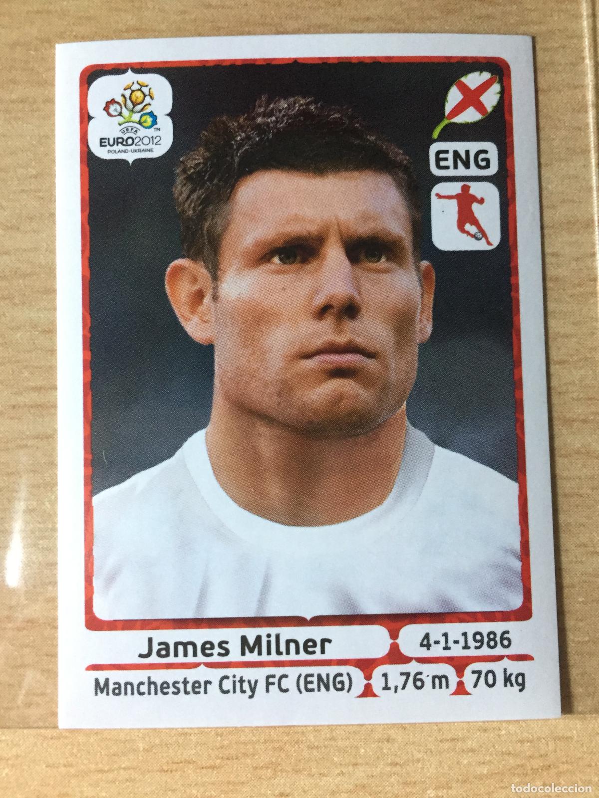 Football Stickers: 2012 - 504 JAMES MILNER - INGLATERRA - UEFA EURO 2012 - PANINI