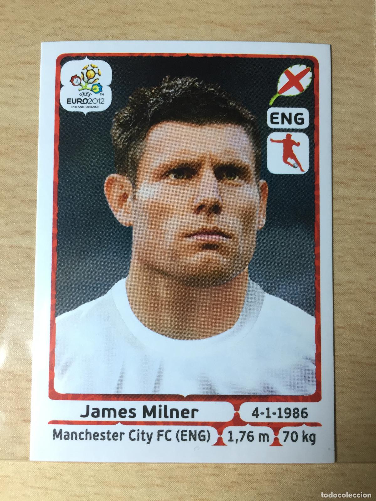Football Stickers: 2012 - 504 JAMES MILNER - INGLATERRA - UEFA EURO 2012 - PANINI