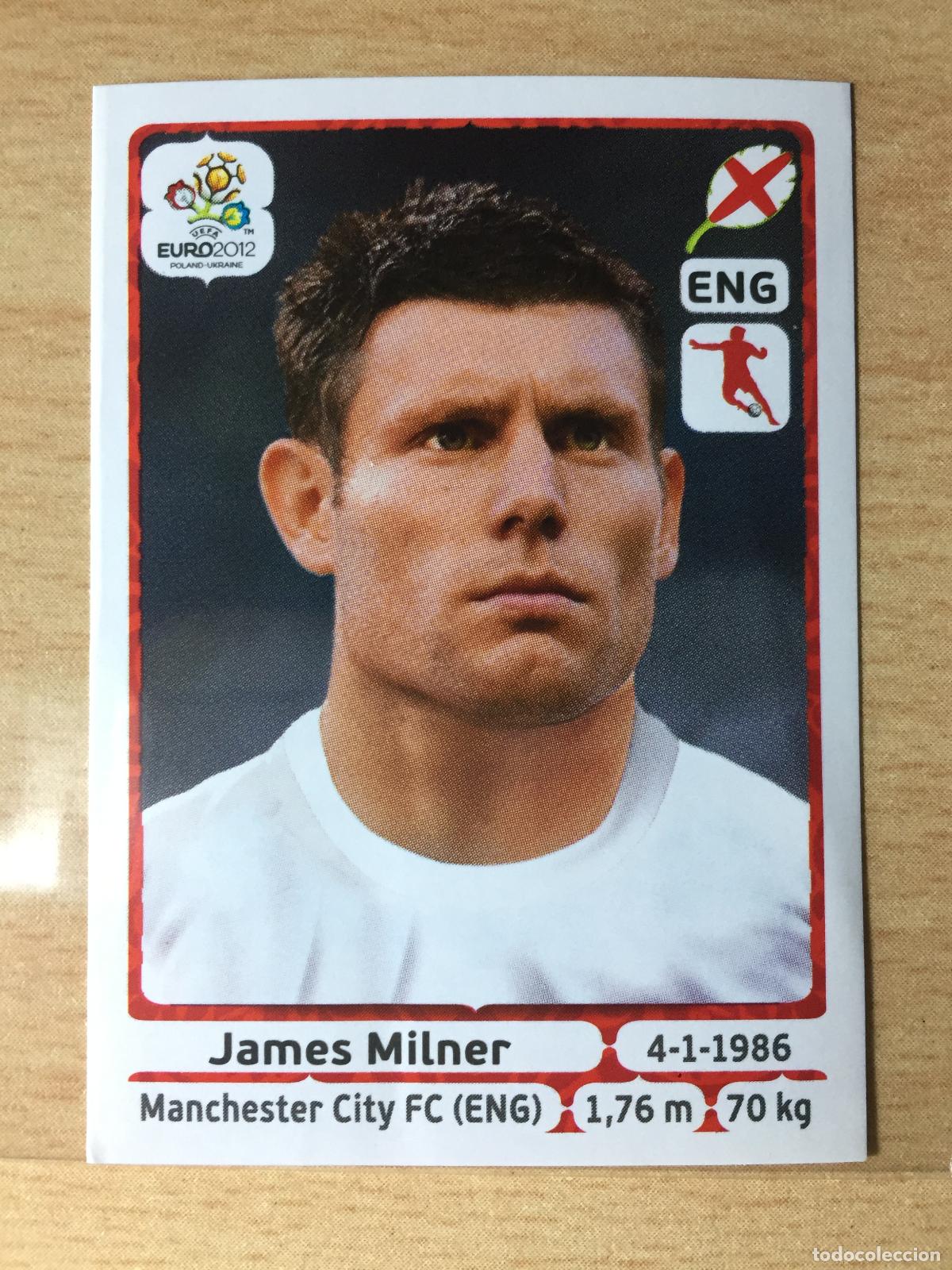 Football Stickers: 2012 - 504 JAMES MILNER - INGLATERRA - UEFA EURO 2012 - PANINI