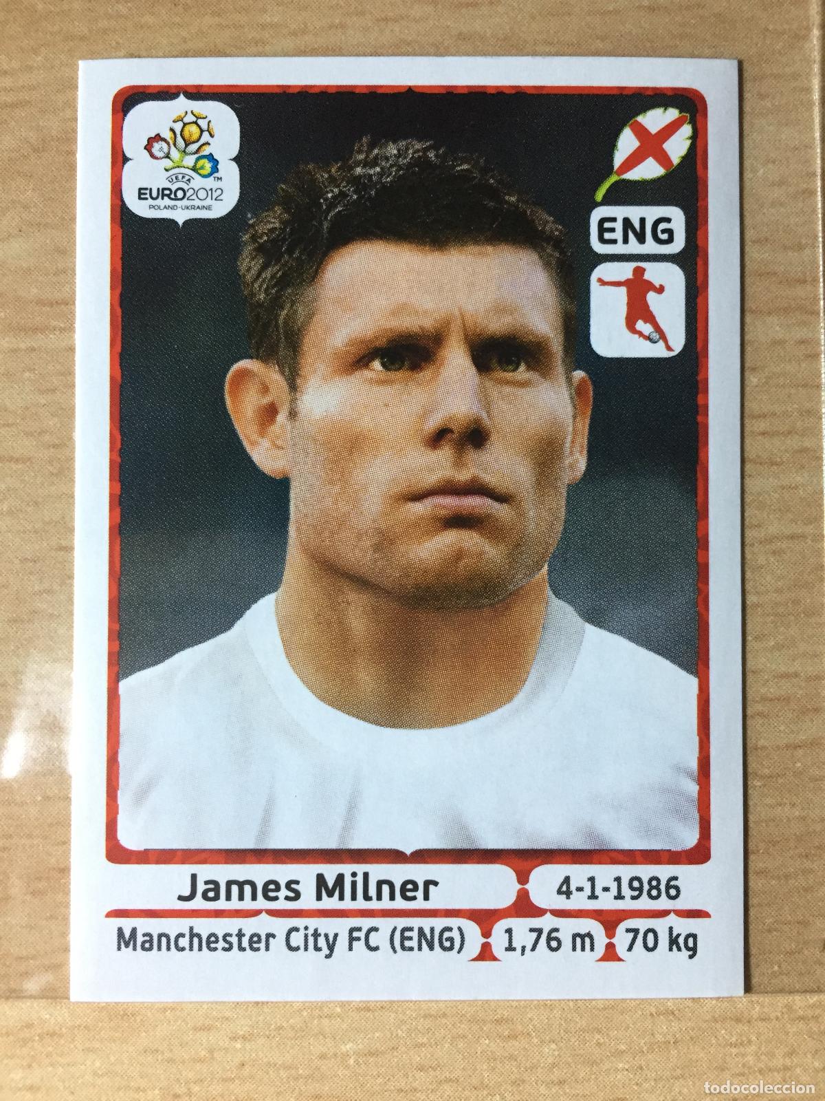 Football Stickers: 2012 - 504 JAMES MILNER - INGLATERRA - UEFA EURO 2012 - PANINI