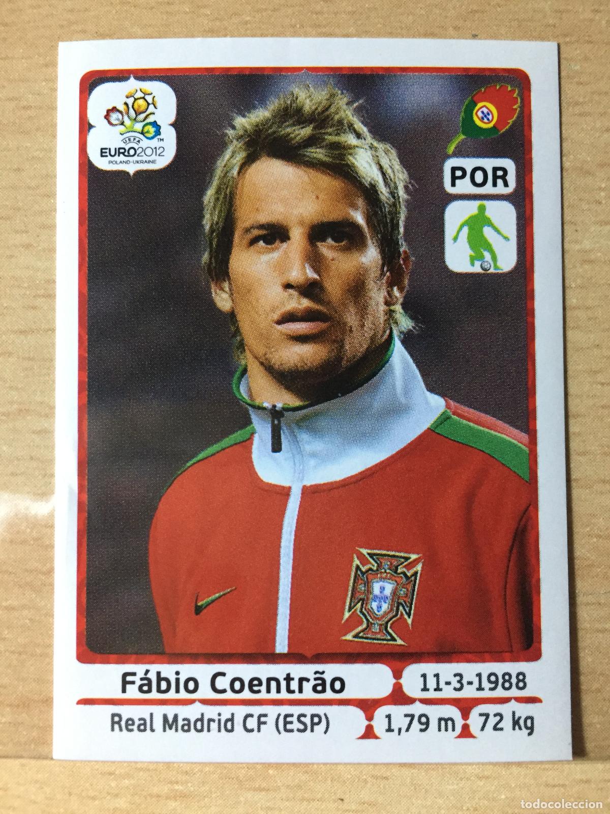 Football Stickers: 2012 - 262 FABIO COENTRAO - PORTUGAL - UEFA EURO 2012 - PANINI