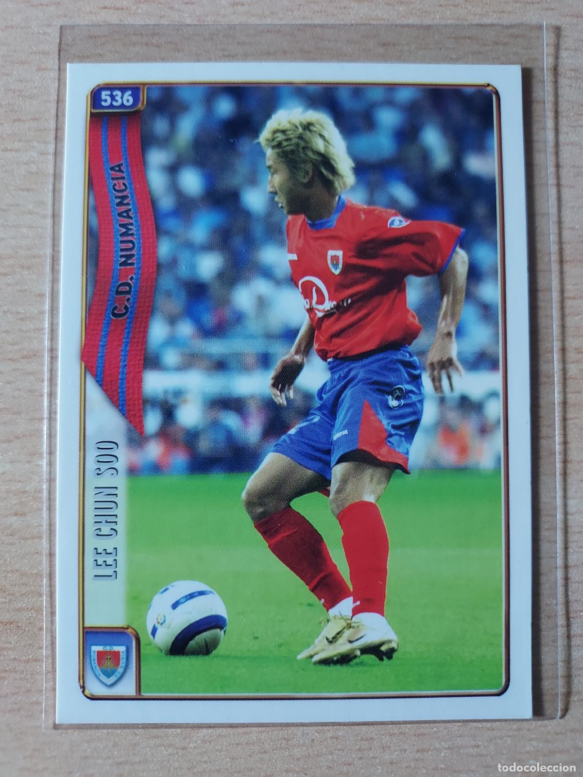Fu&szlig;ball-Sticker: 2004-2005 - 536 LEE CHUN SOO - CD NUMANCIA - MUNDICROMO