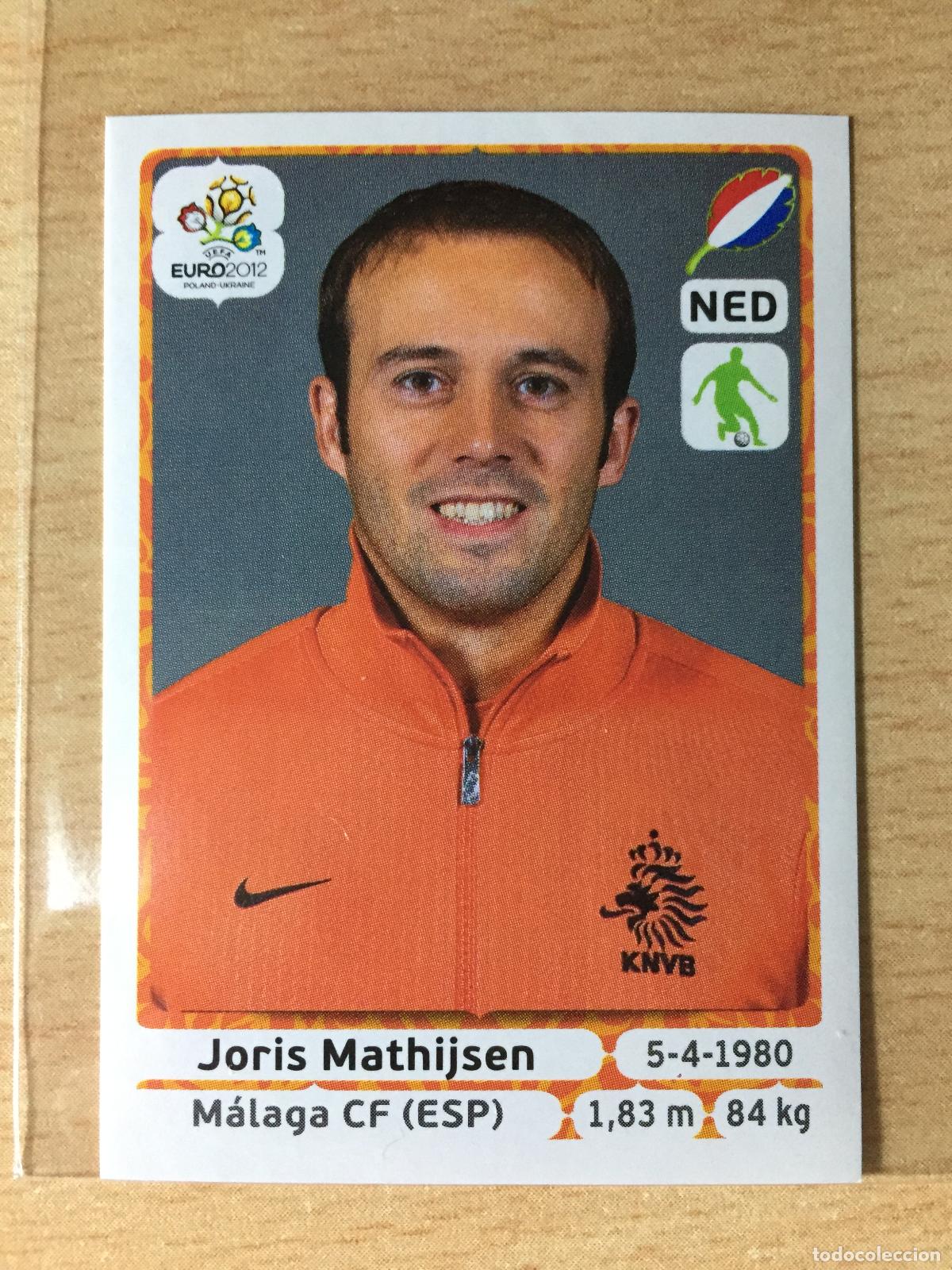 Football Stickers: 2012 - 174 JORIS MATHIJSEN - PAISES BAJOS - UEFA EURO 2012 - PANINI