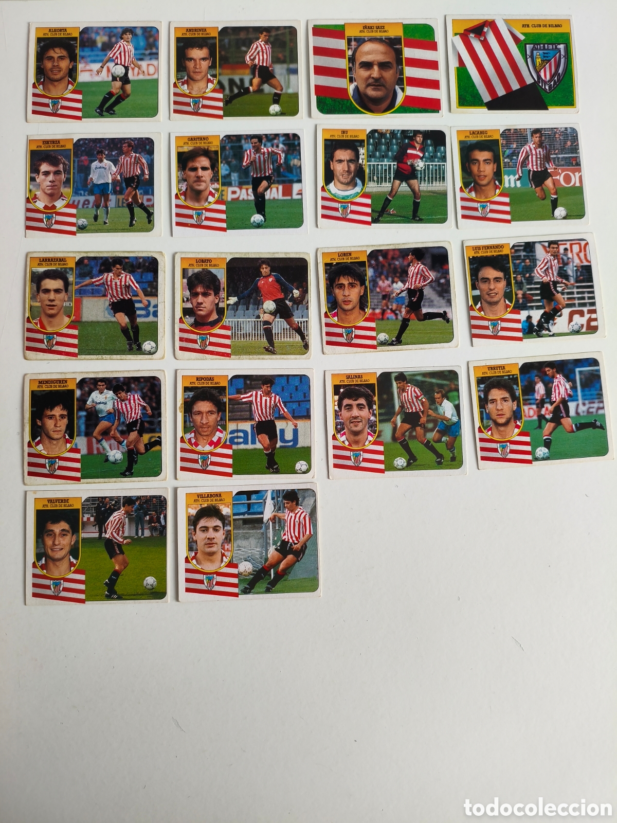 Cromos de Futebol: Lote cromos liga 91/92 Athletic de Bilbao