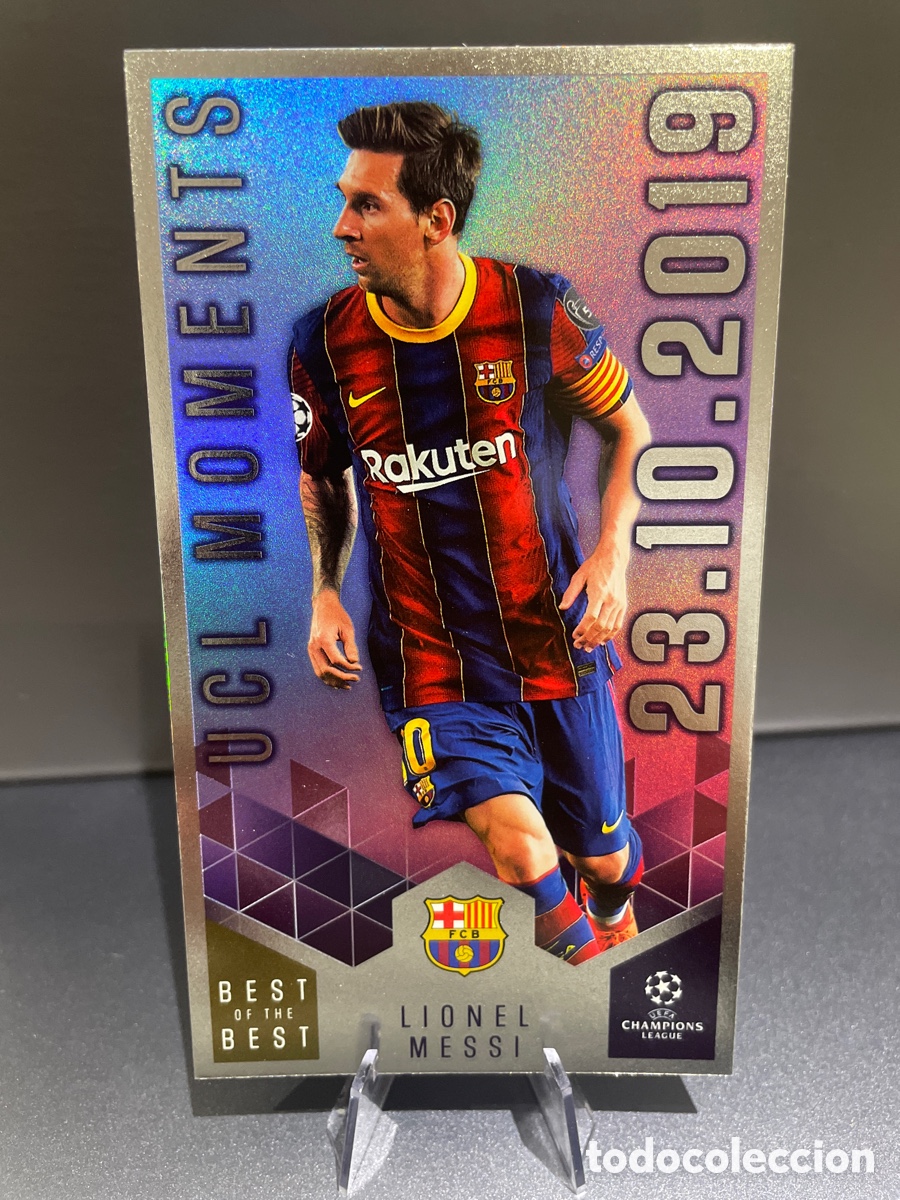 Cromos de F&uacute;tbol: Messi 156 UCL Moments Best of the Best Topps FC Barcelona