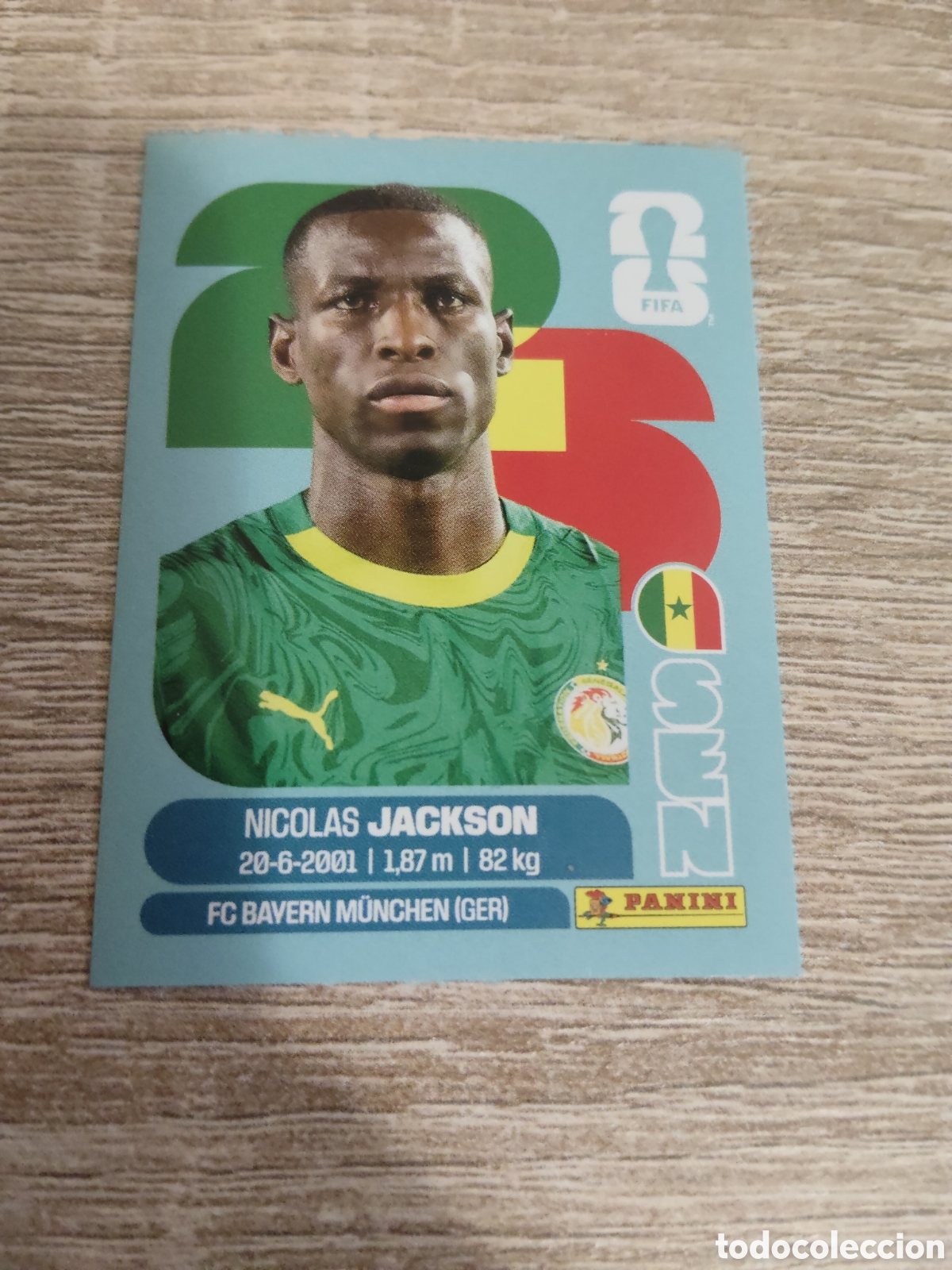 Cromos de F&uacute;tbol: Panini mundial 2026 SEN 19 Nicolas Jackson Senegal
