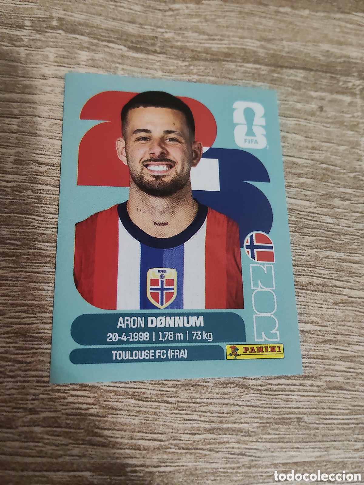 Cromos de F&uacute;tbol: Panini mundial 2025 NOR 17 Aron Donnum Noruega