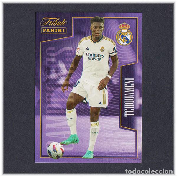 Cromos de F&uacute;tbol: TRIBUTO REAL MADRID 2023 2024 23 24 PANINI TCHOUAMENI 21 COLECCI&Oacute;N LIGA ALBUM - NO MEGACRACKS
