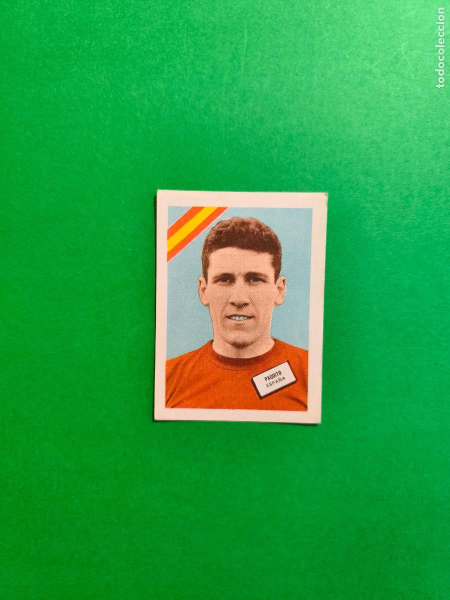 Football Stickers: CROMO SIN PEGAR MUNDIAL DE FUTBOL CHILE 1962 PAQUITO SELECCION ESPA&Ntilde;A