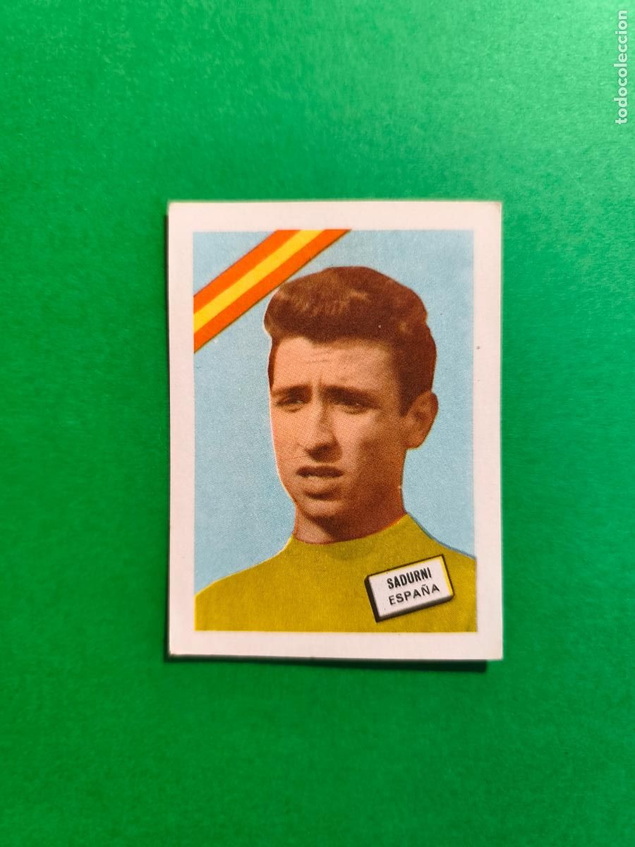 Football Stickers: CROMO SIN PEGAR MUNDIAL DE FUTBOL CHILE 1962 SADURNI SELECCION ESPA&Ntilde;A
