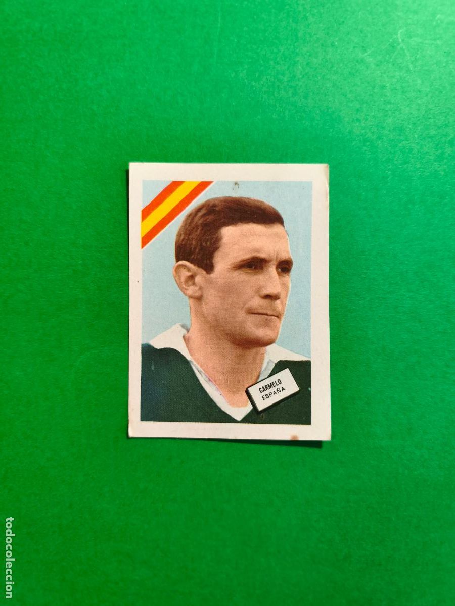 Football Stickers: CROMO SIN PEGAR MUNDIAL DE FUTBOL CHILE 1962 CARMELO SELECCION ESPA&Ntilde;A