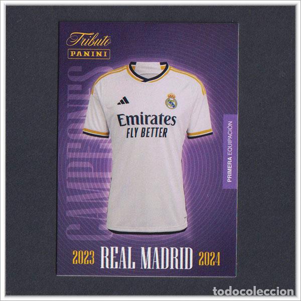 Cromos de F&uacute;tbol: TRIBUTO REAL MADRID 2023 2024 23 24 PANINI EQUIPACI&Oacute;N CAMISETA 2 COLECCI&Oacute;N LIGA - NO MEGACRACKS