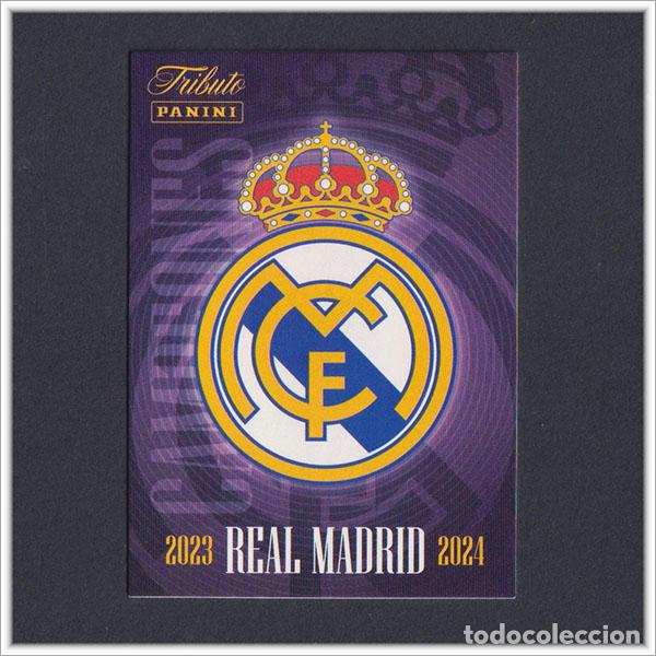 Cromos de F&uacute;tbol: TRIBUTO REAL MADRID 2023 2024 23 24 PANINI ESCUDO 1 COLECCI&Oacute;N LIGA ALBUM - NO MEGACRACKS