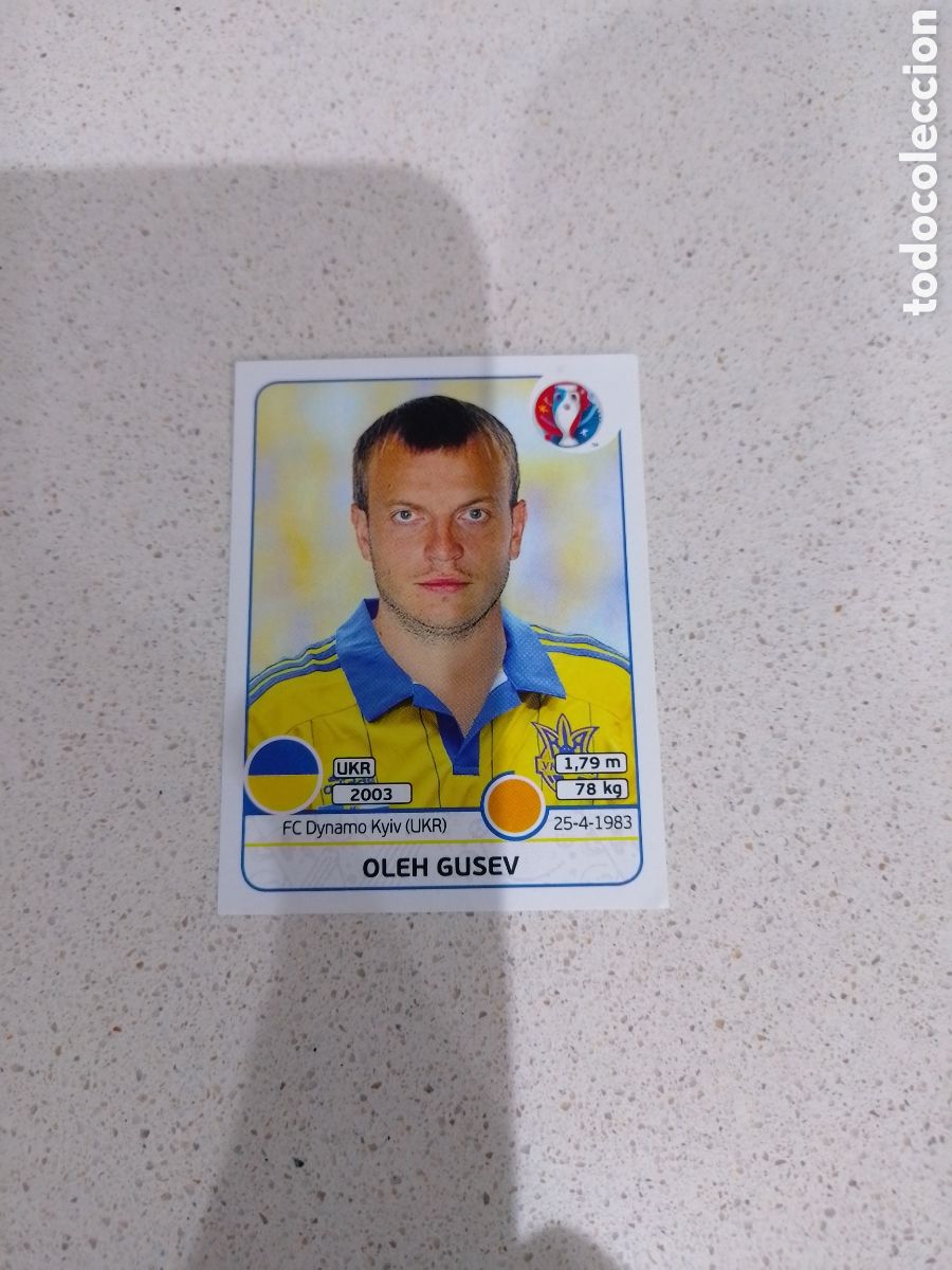 Cromos de F&uacute;tbol: CROMO N&Uacute;MERO 285 OLEH GUSEV UCRANIA. EUROCOPA 2016 FRANCIA. PANINI.
